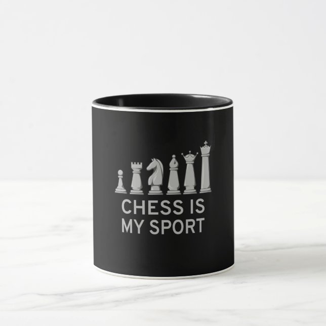 Schach ist mein Sport Tasse (Zentrum)