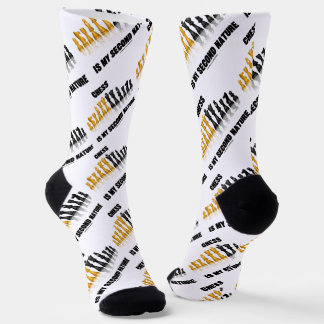 Schach ist mein zweites, reflektierendes Schach-Se Socken