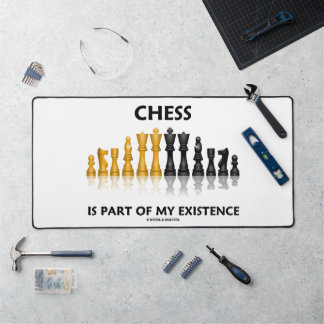 Schach ist Teil meiner Existenz reflektierendes Sc Schreibtischunterlage