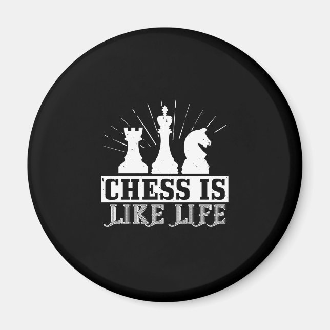 Schach ist wie das Leben Magnet (Vorne)