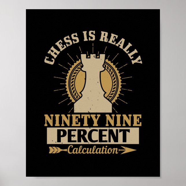 Schach ist wirklich neunzig Prozent Berechnung Poster (Vorne)