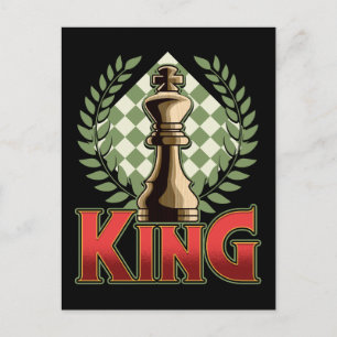 Schach King Postkarte