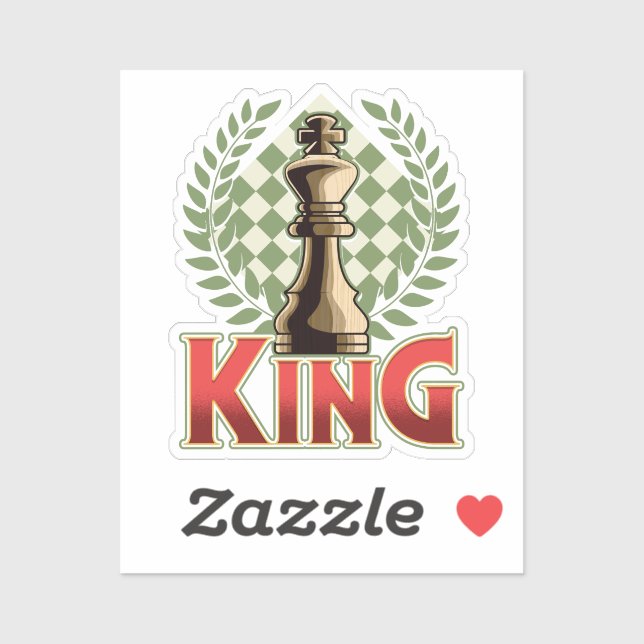 Schach King | Schach Aufkleber (Blatt)