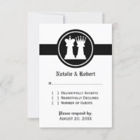 Schach King und Queen Wedding Response Card