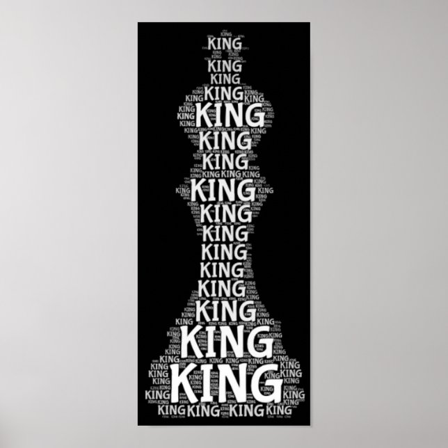 Schach King Word Picture Poster (Vorne)