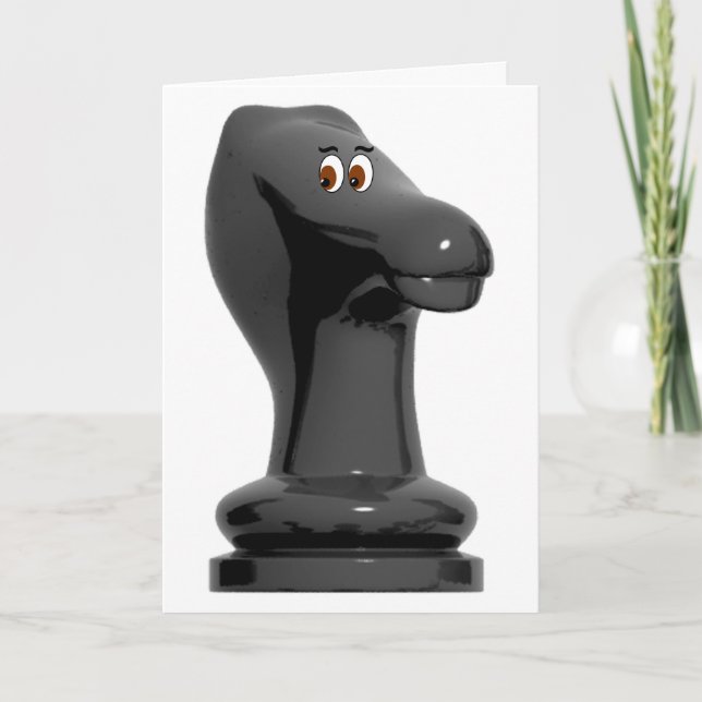 Schach Knight Funny Geburtstagskarte Karte (Vorderseite)