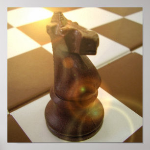 Schach Knight Poster Print