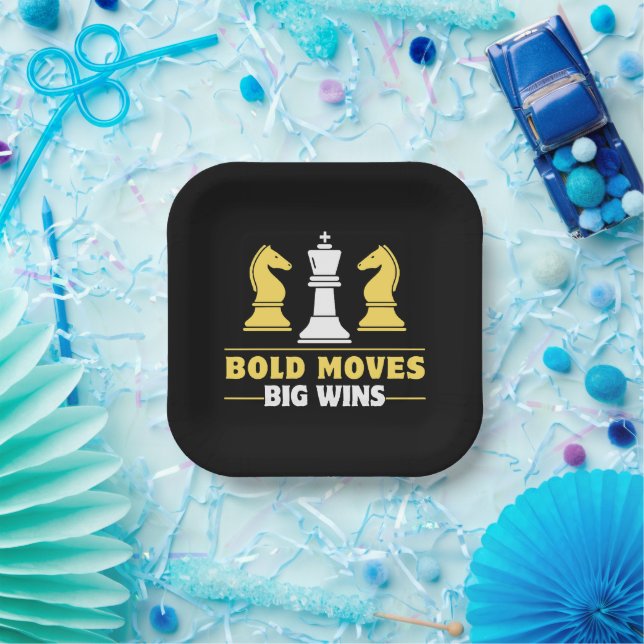 Schach - Kühne Bewegungen, große Siege Pappteller (Party)