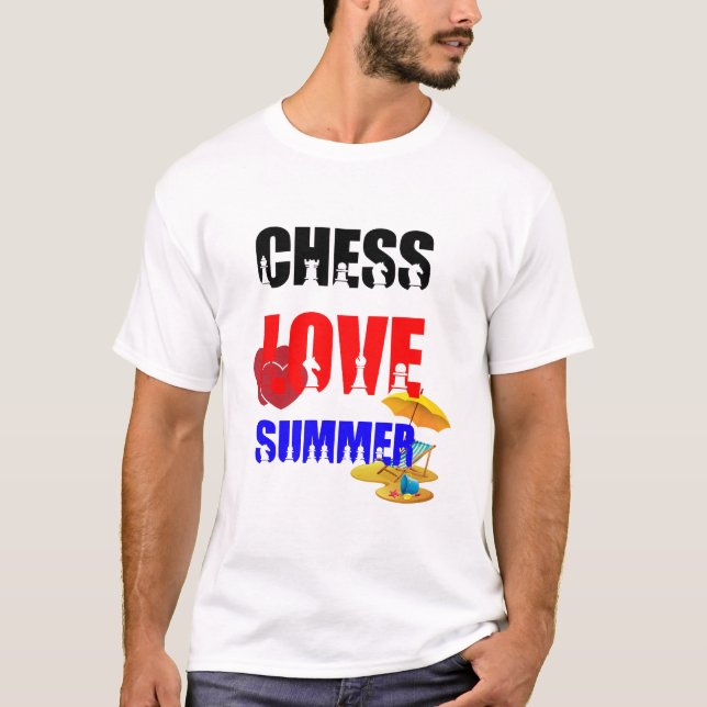 Schach-Liebe Sommer T-Shirt (Vorderseite)