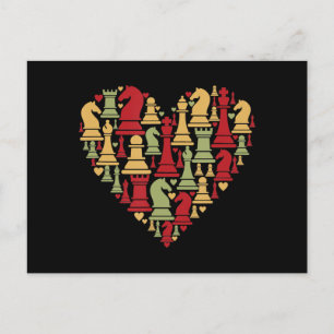 Schach Lover   I Echte Liebe Schach spielen Postkarte