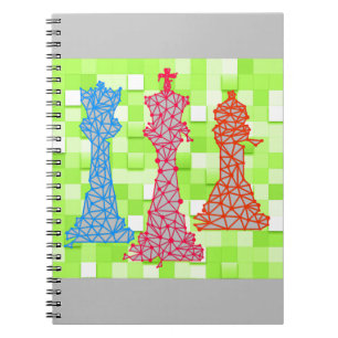 Schach Lover   Queen King Bishop Chess Notizblock