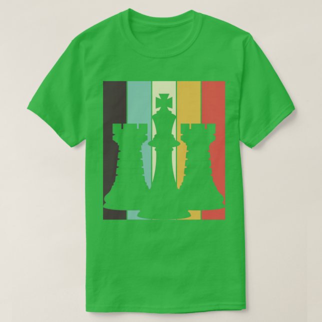 Schach Lover Schachmann Retro Board Schach T-Shirt (Design vorne)