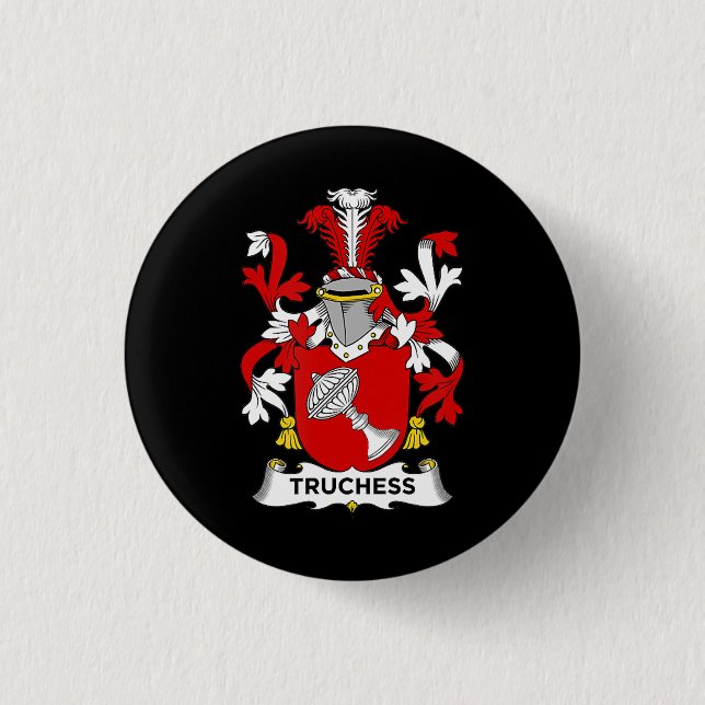 Schach Lover | Truchess-Wappen - Familienwappen Button (Vorderseite)