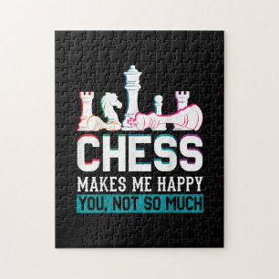 Schach macht mich glücklich Humor Lustiges Geschen Puzzle