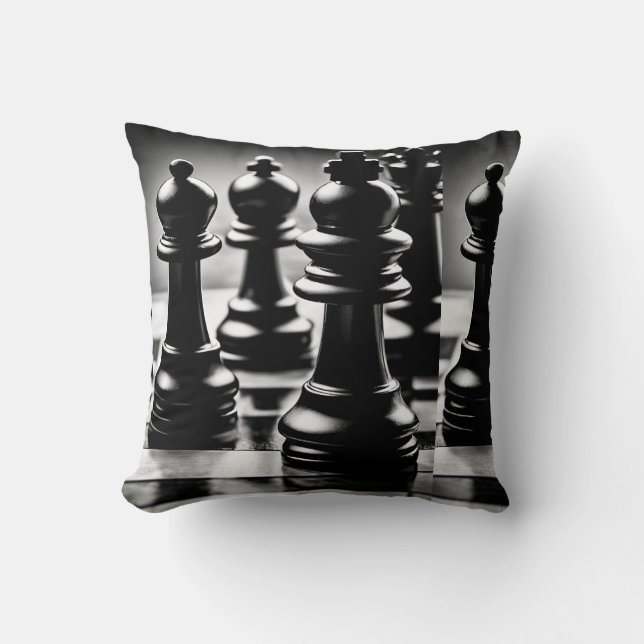 "Schach Masterpiece Pillow - Elegantes Stofftier C Kissen (Vorderseite)
