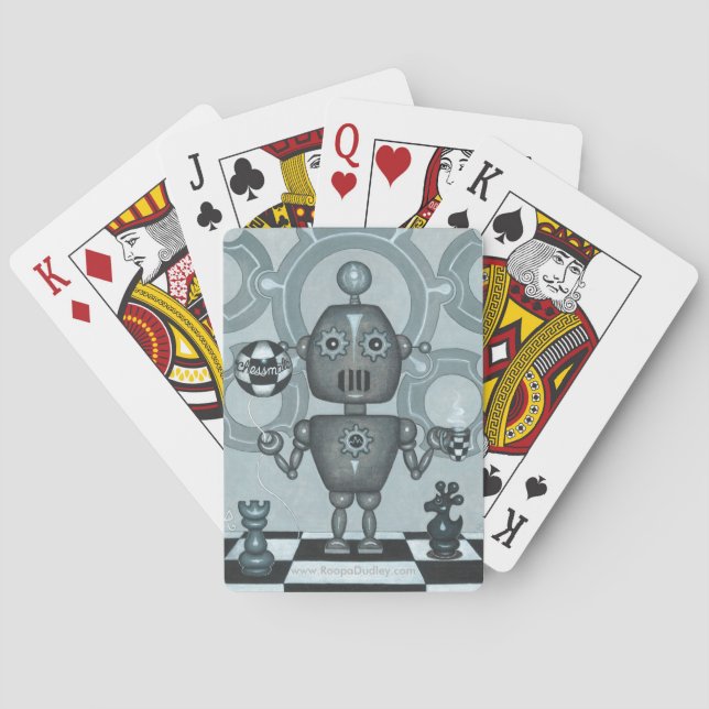 Schach-Mate-Roboter Spielkarten (Rückseite)