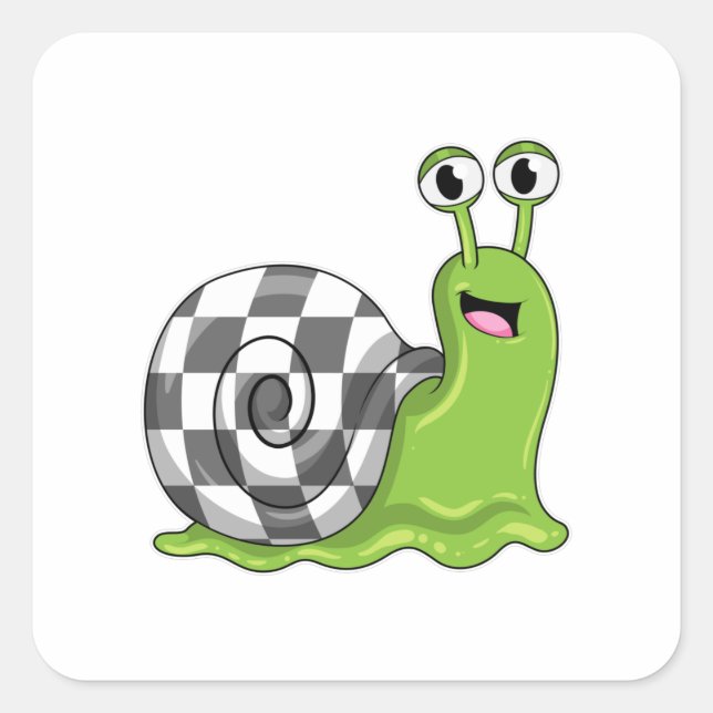 Schach mit Schachbrett Quadratischer Aufkleber (Vorderseite)