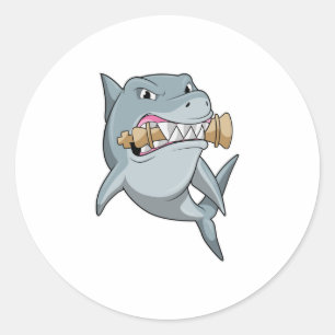 Schach mit Schachstück King Runder Aufkleber