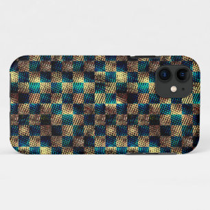 Schach mit schmutziger und kratzer Wirkung, blau g Case-Mate iPhone Hülle