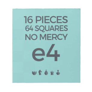 Schach-Notizblock: Keine Gnade Notizblock