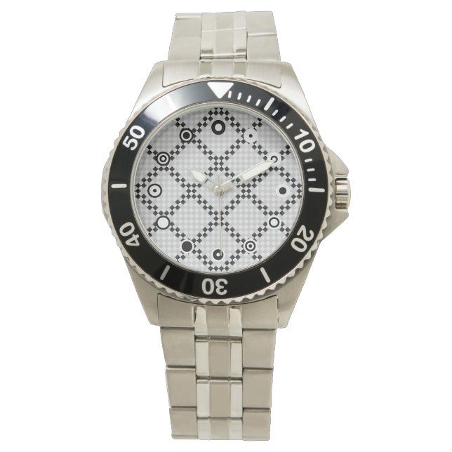 Schach Pad (Binary Face) von Kenneth Yoncich Armbanduhr (Vorderseite)