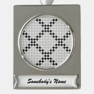 Schach Pad von Kenneth Yoncich Banner-Ornament Silber