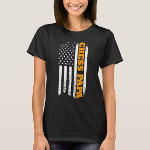 Schach Papa Amerikanischer Tag der Fahne Vater Män T-Shirt