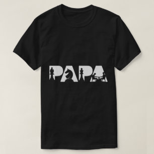 Schach Papa Silhouette Design T-Shirt