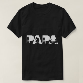 Schach Papa Silhouette Design T-Shirt