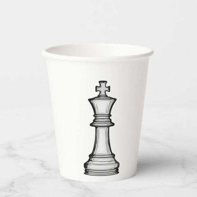 Schach-Papierbecher Pappbecher (Vorderseite)