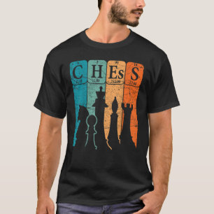 Schach Periodensystem Elemente Nerd Schachspieler T-Shirt