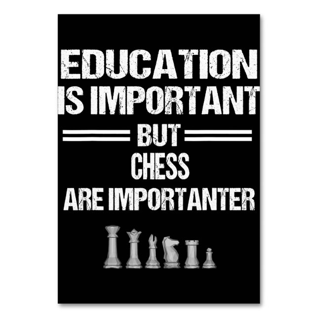 Schach Piece Bildung Spaß Sarcastic Funny Christ Tischnummer (Vorderseite)