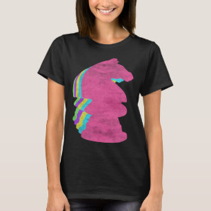Schach Piece Knight 80er Colors 1980er T-Shirt