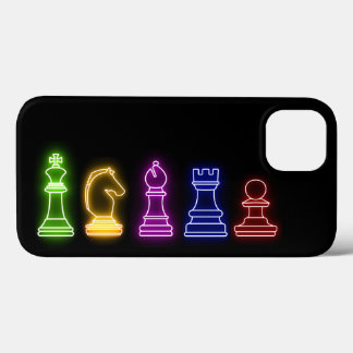 Schach Piece Neon Lights Black Case-Mate iPhone Hülle