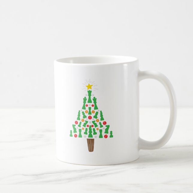 Schach-Piece Weihnachtsbaum Kaffeetasse (Rechts)