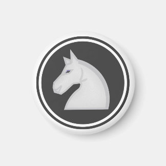 Schach Piece White Knight Magnet