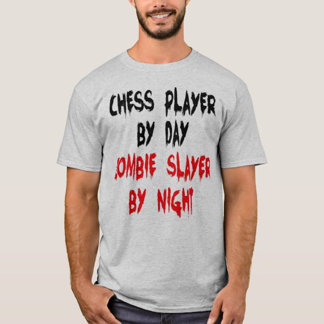 Schach Player Zombie Joke T-Shirt (Vorderseite)