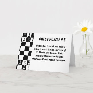 Schach-Puzzle-Grußkarten - Spiel der Strategie Karte