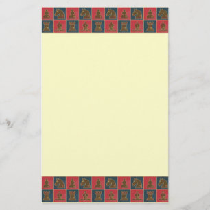 Schach-Quadrate Briefpapier