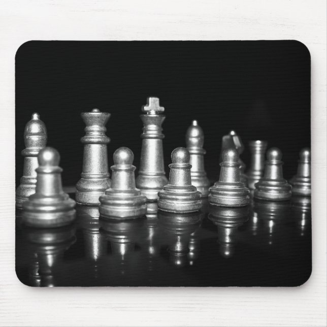 Schach-Reflexionen Mousepad (Vorne)