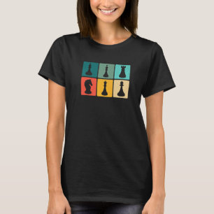 Schach Retro Graphic Chess Player Checkmate Board T-Shirt