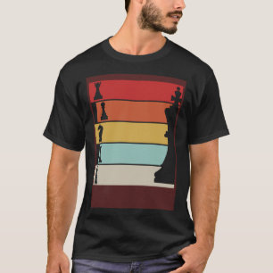 Schach-Retro-Player-Schachbrett T-Shirt
