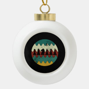 Schach - Retro-Schachfiguren Keramik Kugel-Ornament