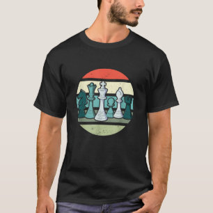 Schach Retro Vintages Schachbrettspiel Kartenspiel T-Shirt