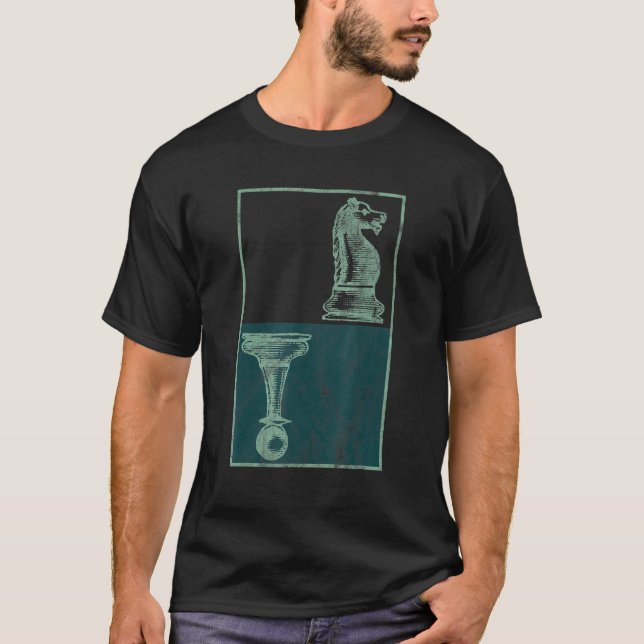 Schach Ritterpferd Spiel Checkmate Schach T-Shirt (Vorderseite)