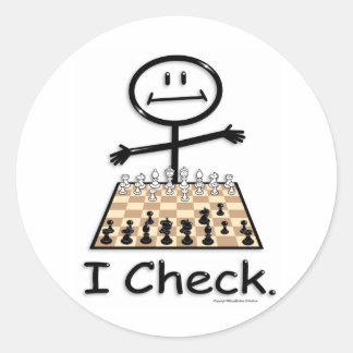 Schach Runder Aufkleber