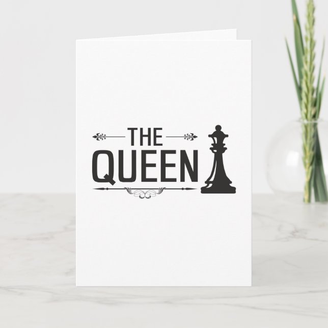 Schach Schach-Board Checkmate Queen-Board-Geschenk Karte (Vorderseite)