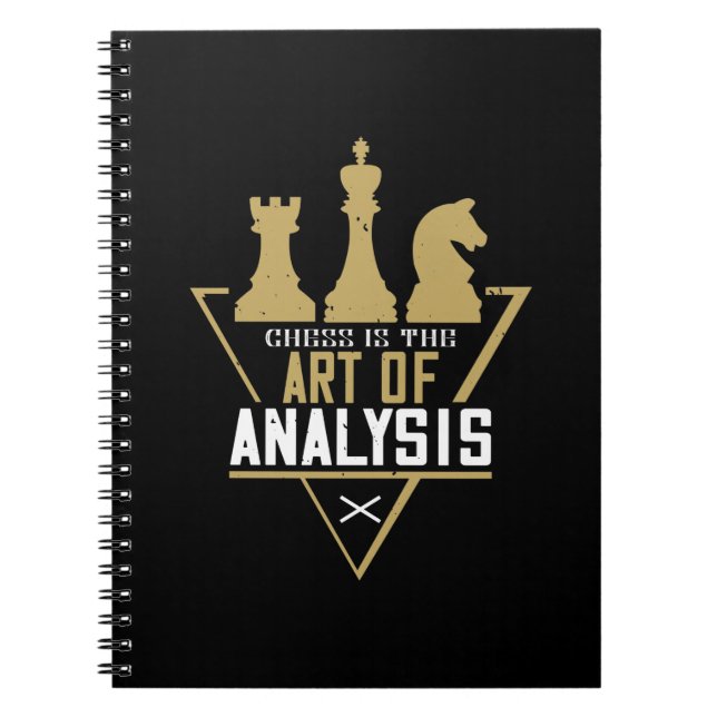 Schach - Schach ist die Kunst der Analyse Notizblock (Vorderseite)