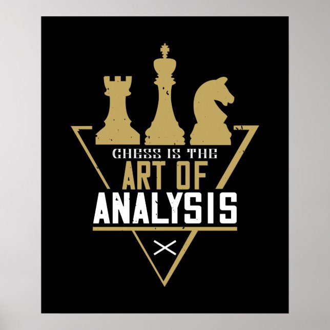 Schach - Schach ist die Kunst der Analyse Poster (Vorne)