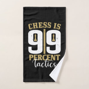 Schach - Schach ist zu 99 Prozent Taktik Handtuch